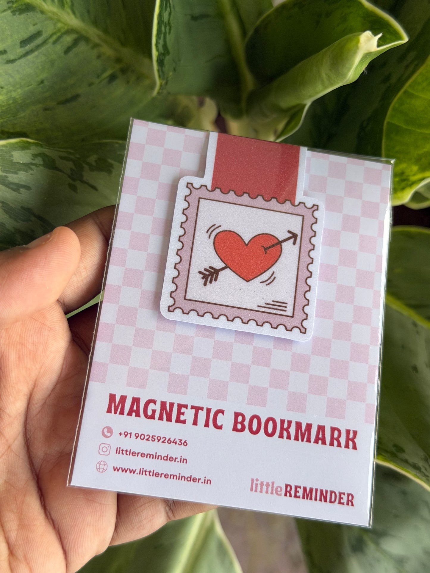 Heart Stamp - Magnetic Bookmark